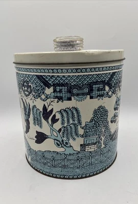 Lata KRISPY KAN de colección con tapa de perilla de vidrio Blue Magic Dri-Nob Luce Corp Foto 1 de 4