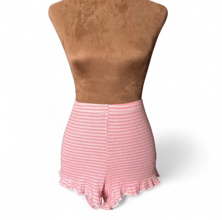 Candy Striper Pink and White Striped Joe Boxer Sleep Pajama Shorts Size XL 1X - Image 1 of 4