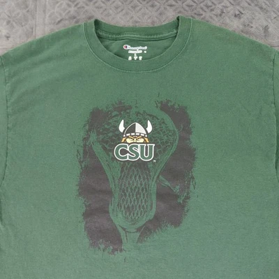 Camisa de Lacrosse Cleveland State Vikings Campeón Verde Manga Corta Hombres Grande Foto 1 de 4