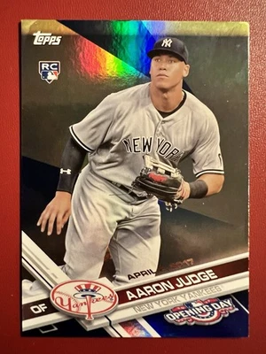 Aaron Judge 2017 SP  Topps Opening Day Rookie Blue Rainbow Foil (RC) Yankees SSP - Image 1 of 2