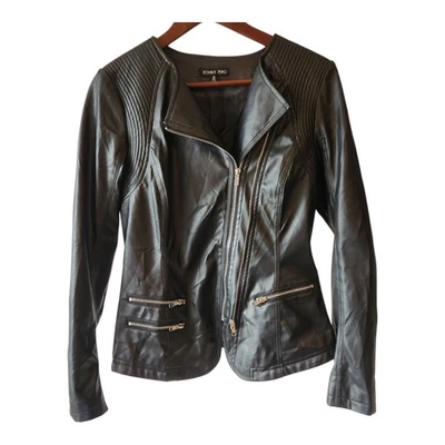 Steampunk Rocker Moto Jacket Cross Zip Black Faux Leather Double Zero  Medium - Image 1 of 4