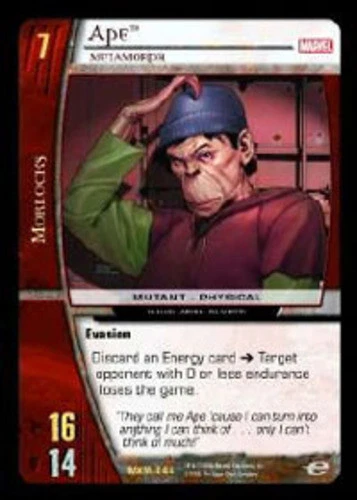 VS System: Ape, Metamorph - Foil [Played] Marvel X-Men TCG CCG Classic Marvel DC - Image 1 of 1