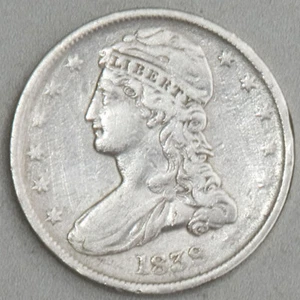 1838 Capped Bust Half Dollar XF Detail Cleaned US Mint 50 Cent Silver Coin Rare - Picture 1 of 4