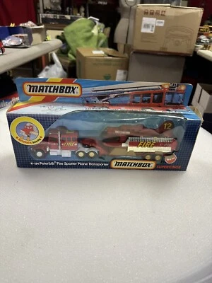 1987 Matchbox Superkings K-134 Peterbilt Fire Spotter Plane Transporter Vtg NIB - Image 1 of 4