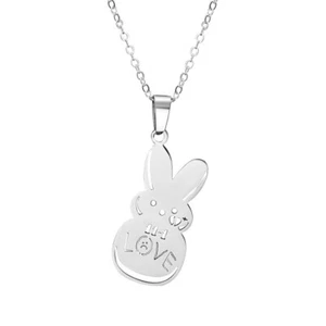Collar colgante cadena conejo amor rapero Lil Peep Reino Unido - Imagen 1 de 1
