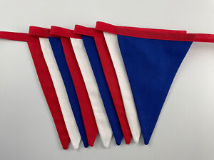 Jubilee red blue white bunting double sided street party decoration