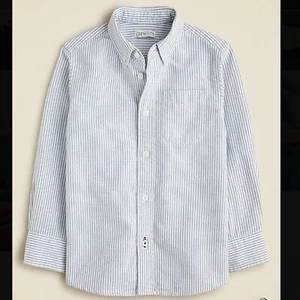 NWT J. Crew Crewcuts Kids Oxford Shirt in Stripe Size 10 - Picture 1 of 9