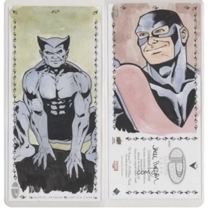 2019 Upper Deck Marvel Premier Sketch Cards Triple Panel 1/1 Jack Purcell 0s3 - Picture 1 of 3