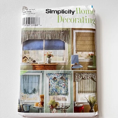 Simplicity Home Decorating 8353 Roman Shade Valance Swag Window Treatment NEW - Image 1 of 4