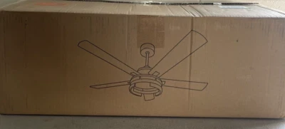 Breezary Ternence 52 in. Integrated LED Indoor Satin Nickel Ceiling Fan - Image 1 of 4