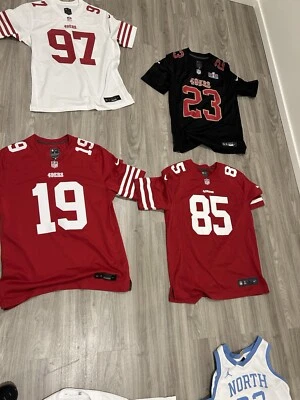 Men’s Jerseys And Shoes (L - Size10) - Image 1 of 4