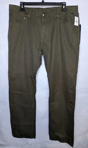 AtLab By A. Tiziano Olive Green 100% Cotton Pants Size 42X33 Men's - Picture 1 of 13