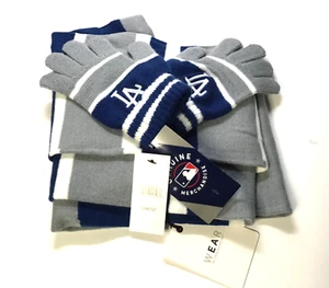 JUEGO DE MANOPLA Y BUFANDA L.A. DODGERS - TALLA PEQUEÑA a MEDIANA - USO por ERIN ANDREWS - Imagen 1 de 3