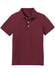 Boys School Uniform Short Sleeve Pique Polo Shirts Summer Colors (XS-2XL)