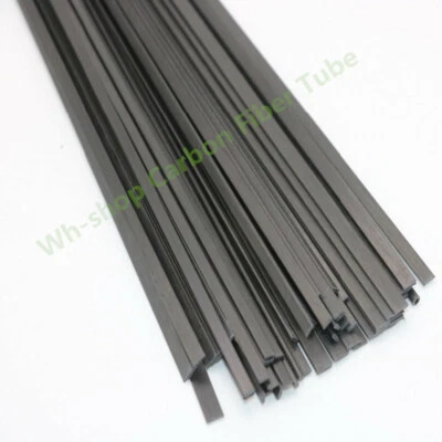 Pultruded Carbon Fiber Strip Height 0.5mm-4.0mm x Width 3mm-20mm x 500mm length - Image 1 of 4