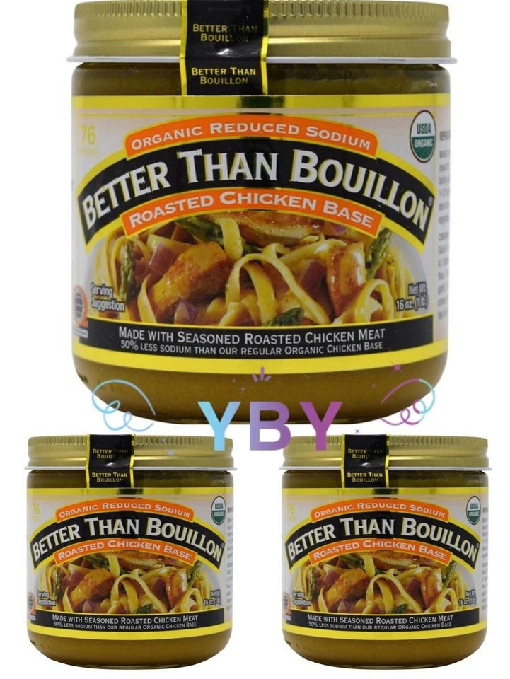 Better Than Bouillon Organic Chicken Base Reduced Low Sodium 72 Servings 16 Oz