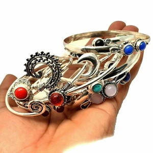 Brazalete Brazalete Ajustable Lapislázuli Azul y Mezcla Piedras Preciosas, Lote de 10 Piezas ~ - Imagen 1 de 3
