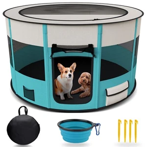 Upgraded Dog Playpen Outdoor Indoor, Portable Foldable Pet Playpen for Dogs, ... - Picture 1 of 7