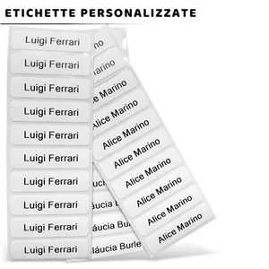 100 etichette bianche termoadesive personalizzate - Foto 1 di 4