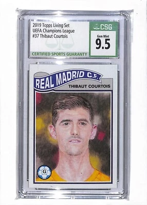 2019 Topps Living Set UEFA Champions League #37 Thibaut Courtois CSG 9.5 Gem - Image 1 of 2