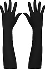 Black Satin Opera Gloves - Roaring 20'S Fancy Flapper Elbow Gloves - 1 Pair