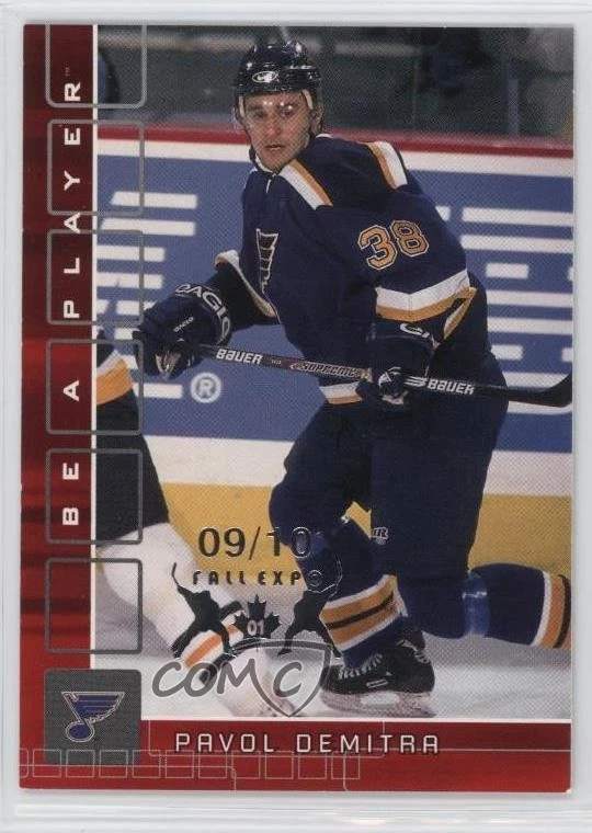 2001-02 ITG Be A Player Memorabilia Ruby Fall Expo /10 Pavol Demitra #45 - Image 1 of 2