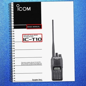 ICOM IC-T10 TRANSCEIVER BASIC MANUAL TOUGH BINDER - SCHÜTZENDE VORDER- UND RÜCKSEITE - Bild 1 von 7