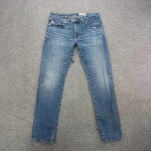 Pantalones de mezclilla AG Adriano Goldschmied para hombre 34 azules ajustados rectos elásticos AG-ED 1174 - Imagen 1 de 11