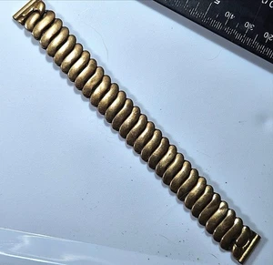 Reloj pulsera Bristol años 50 expansión dos tonos acero inoxidable 5/8" oro clásico - Imagen 1 de 14