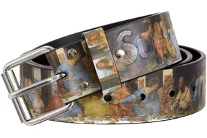 🔥 SUPREME LAST SUPPER LEATHER BELT (Small) STILL IN ORIGINAL PACKAGING NEW DS! - Picture 1 of 7