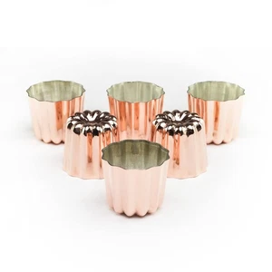 Hakart Set of 6 Copper Canele Molds 2.1 Inch, Traditional Size French Caneles... - Bild 1 von 6