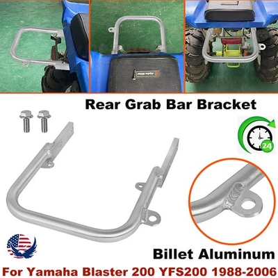 For Yamaha Blaster200 YFS200 1988-2006 Grab Bar Rear Bumper Bracket - Aluminum Foto 1 de 4