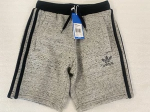 Adidas Boys Trefoil Shorts - Grey, Age 7-8 Years (Regular Fit, Soft Touch) - Picture 1 of 10