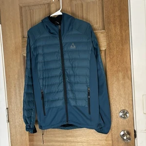 Gerry Puffer Jacket Men's Aqua Medium Fillpower 650 Down Full Zip - Picture 1 of 7