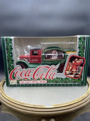 Ertl B671 1:24 Coca-Cola 1994 Christmas Metal Die Cast Coin Bank In Box - Image 1 of 4