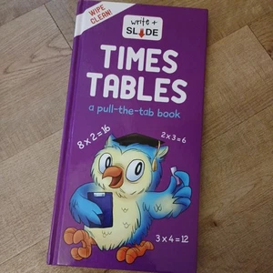 kiid Learning Book  Times Tables Pull The Tab & Wipe Clean - Picture 1 of 8