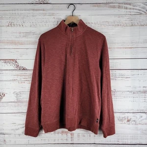 Ted Baker London Mens Size 5 Berks Quarter Zip Pullover Stand Collar Maroon Golf - Picture 1 of 8