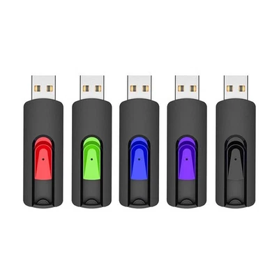 Clé USB 64Go 3.0 Lot de 5 Cle USB 3.0 64 Go rétractable Glisser 64 Go USB 3.0... - Photo 1/4