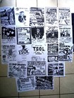 BAD RELIGION 20 flyer set, repro 8.5x11, CIRCLE JERKS, MINOR THREAT, Punk Flyers