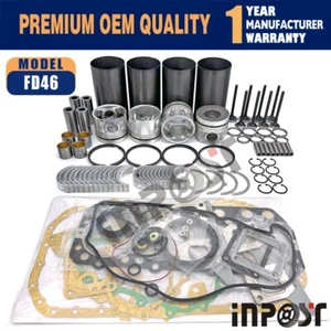 Overhaul Rebuild kit For Nissan FD46 FD46T Engine STD Piston Ring Bearing Valve - Picture 1 of 5