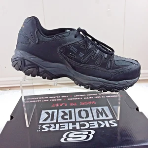 Zapatos de trabajo Skechers para hombre talla 11,5 punta de acero zapatillas espuma viscoelástica gris negro - Imagen 1 de 14