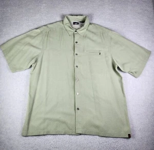 Alpine Design Button Down Shirt Mens Size L Zip Breast Pocket Straight Hem Green - Picture 1 of 16