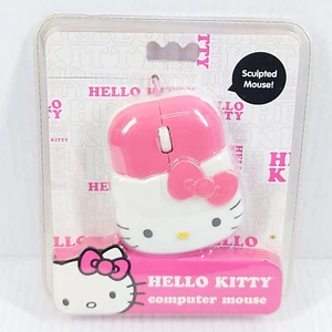 New Sanrio Hello Kitty Computer Sculpted Mouse Wired Pink Sakar 81809 2011 - Picture 1 of 4