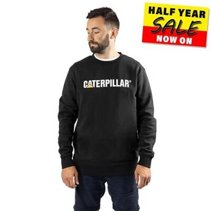 Sudadera Caterpillar Para Hombres Cuello Redondo Informal Diseñador Moda Negra - Imagen 1 de 5