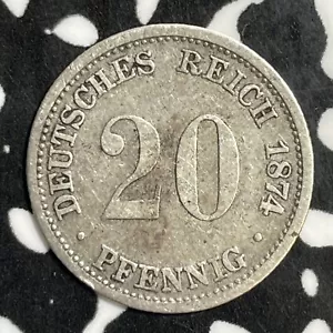 1874-D Germany 20 Pfennig Lot#E5382 Silver! - Picture 1 of 2