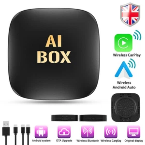 Wireless CarPlay AI Box Android Auto Adapter Converter w/ Netflix YouTube WIFI. - Picture 1 of 11
