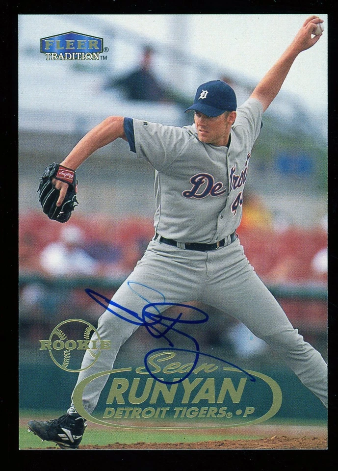 1998 Fleer SEAN RUNYAN Signed Card autograph AUTO TIGERS - Image 1 of 1