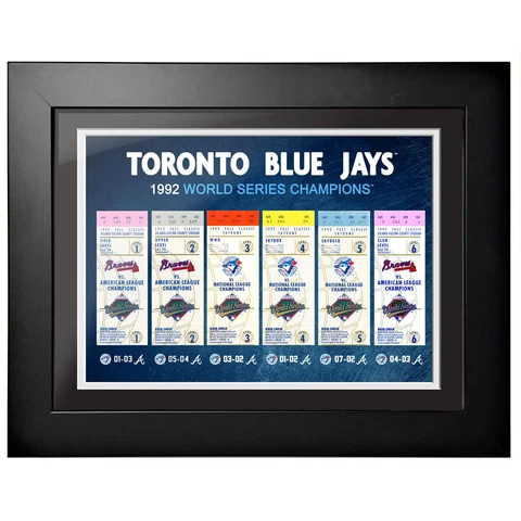 Toronto Blue Jays Ticket to History 12x16 Frame 1992 Cover