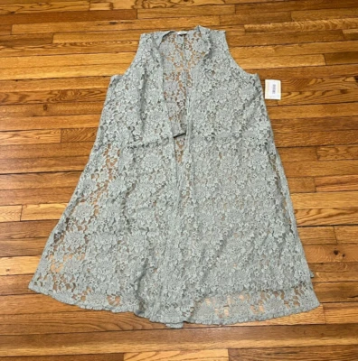 Cárdigan plumero kimono de encaje gris alegría talla grande ¡NUEVO CON ETIQUETAS! Foto 1 de 4