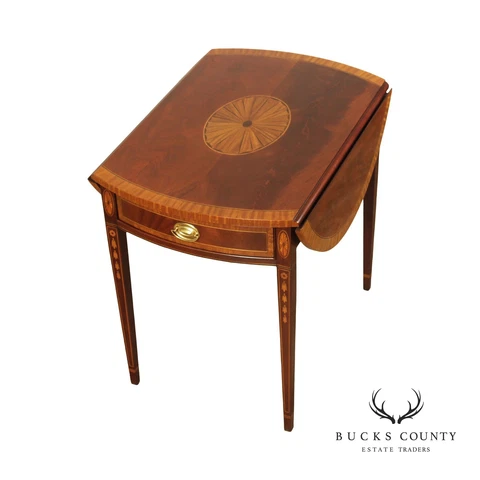 Councill Craftsman Federal Style Inlaid Mahogany Pembroke Table Cover